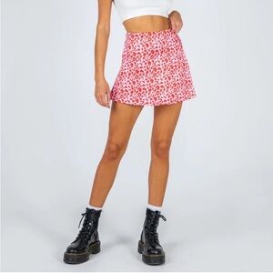 Princess Polly Mini Pink Leopard Print Skirt Size 2